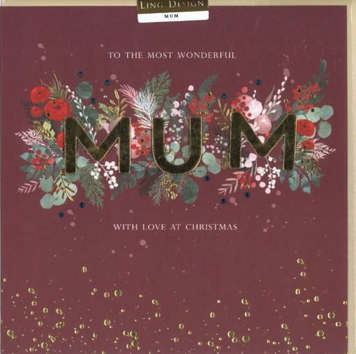 Picture of MOST WONDERFUL MUM CHRISTMAS CARD